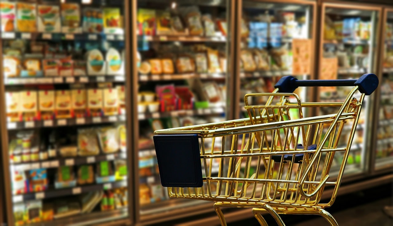 Products on the shelves