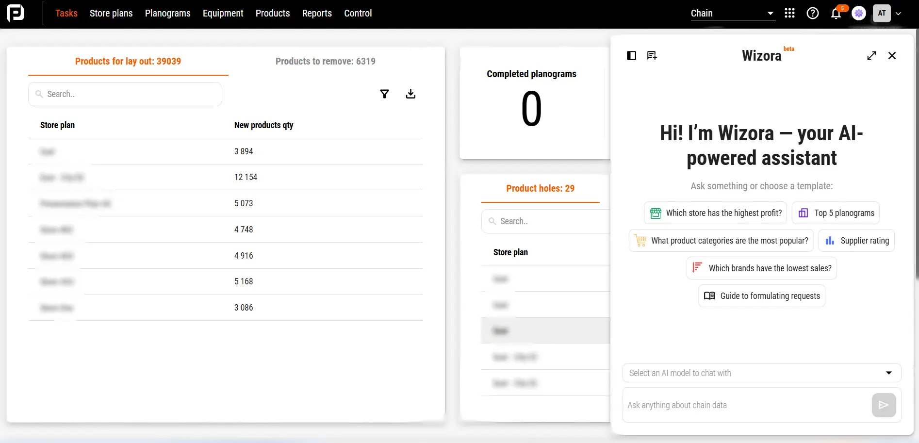 Wizora AI assistant