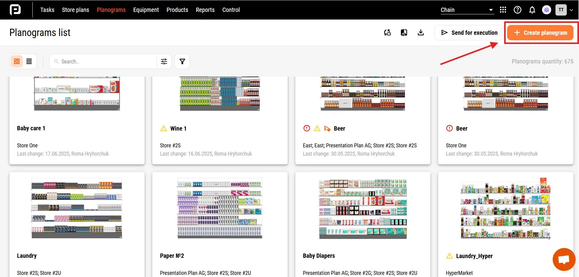 create a planogram